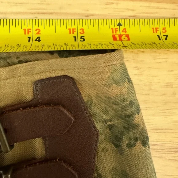 Lauren Ralph Lauren Vintage Tan Scenic Print Wrap Maxi Skirt 12 - Picture 8 of 11